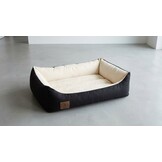 XXL Hondenbed van kunstleer - hondenkussen hondensofa kattenbed hondenkorf - waterdicht 90 X 60 cm