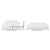Matras met gewatteerde hoes 160x200 cm Wit Koudschuim H3