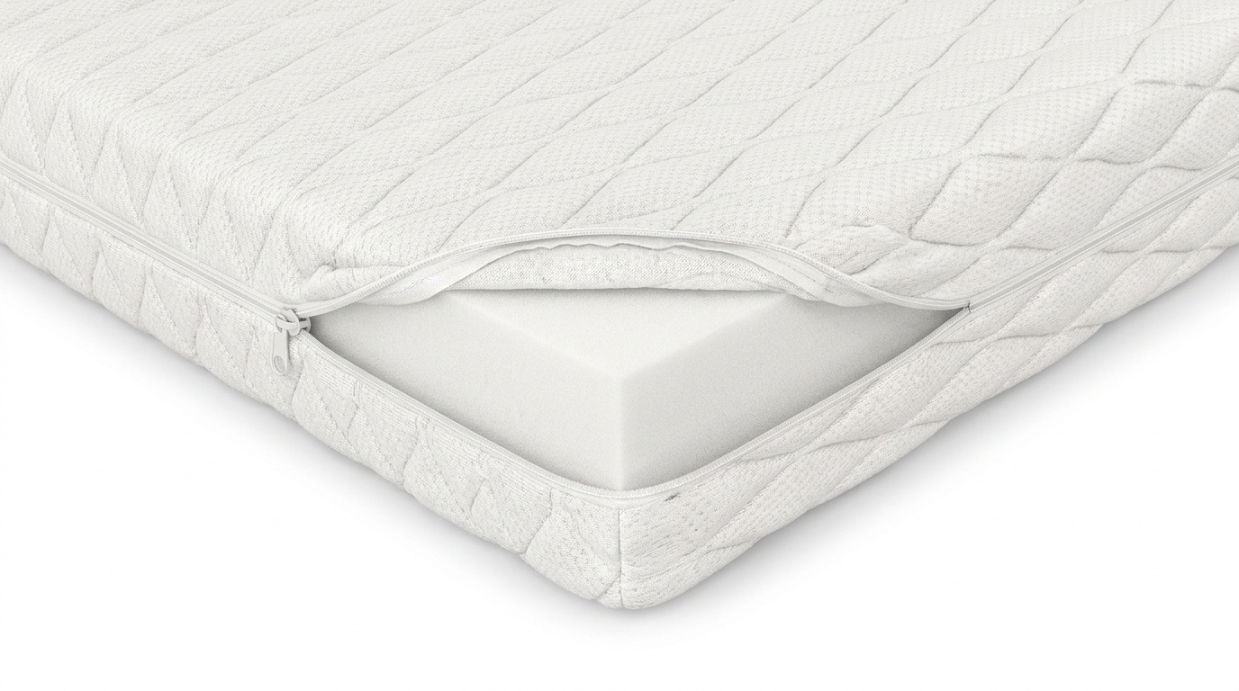 Matras met gewatteerde hoes 160x200 cm Wit Koudschuim H3
