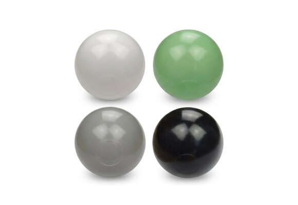 Ballenbak ballen 1000 stuks 7cm, wit, lichtgroen, grijs, zwart