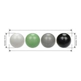 Ballenbak ballen 1000 stuks 7cm, wit, lichtgroen, grijs, zwart