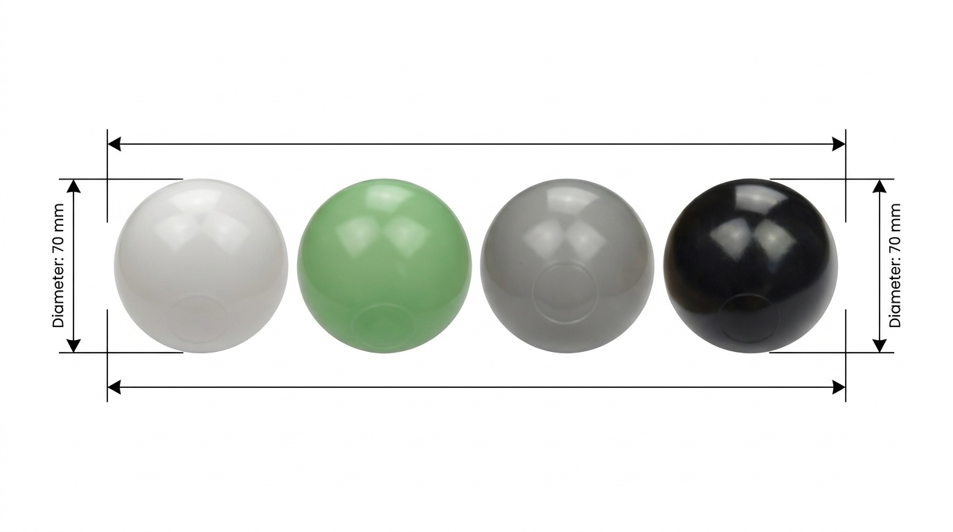 Ballenbak ballen 1000 stuks 7cm, wit, lichtgroen, grijs, zwart