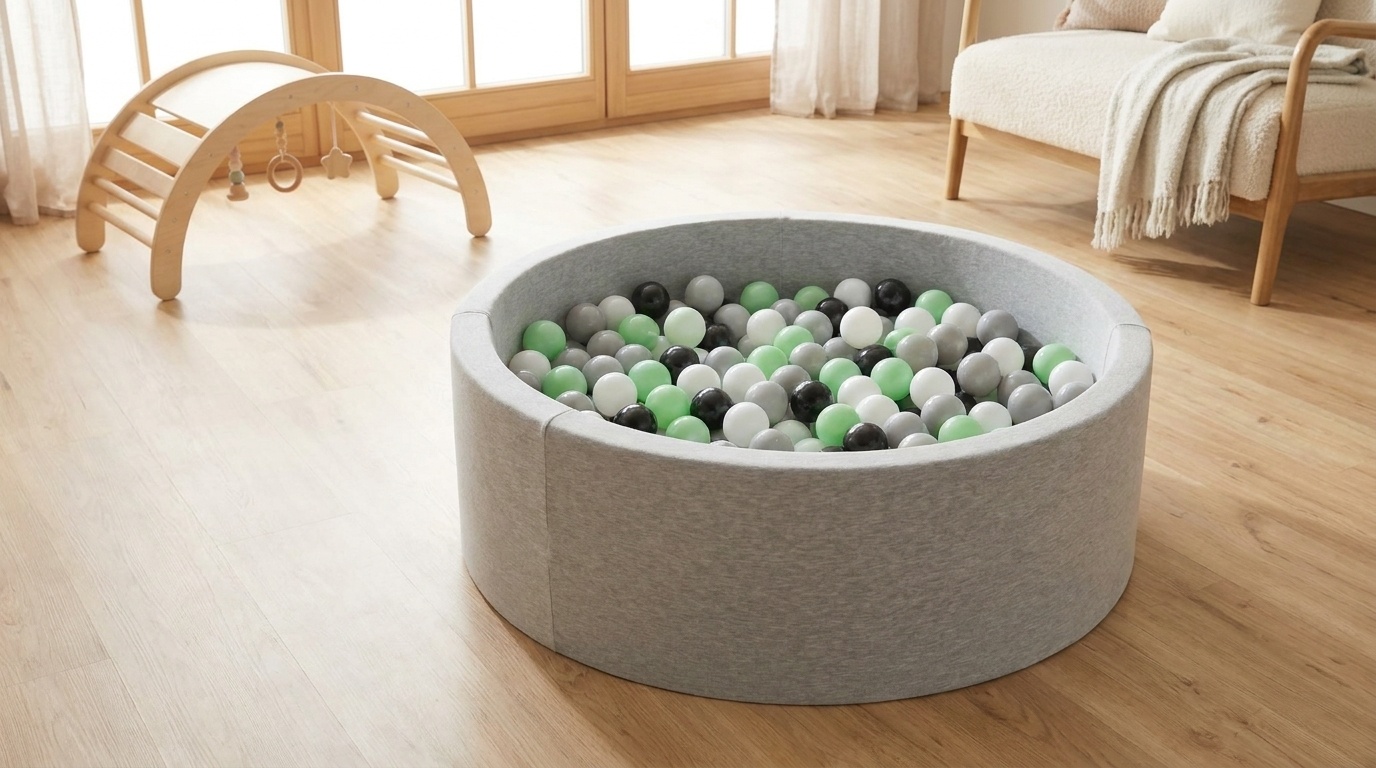 Ballenbak ballen 1000 stuks 7cm, wit, lichtgroen, grijs, zwart