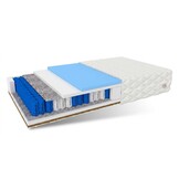 Matras kokos 180x200 | 7-zone pocketvering, 20cm dik, wit