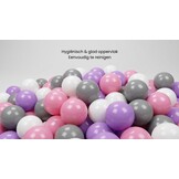 Ballenbak ballen 1000 stuks 7cm, wit, roze, grijs, paars