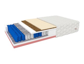 Matras 22cm H4 H3 - 140x200 pocketvering wit latex