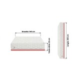 Matras 22cm H4 H3 - 140x200 pocketvering wit latex