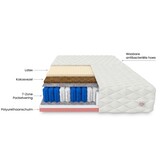 Matras 22cm H4 H3 - 140x200 pocketvering wit latex