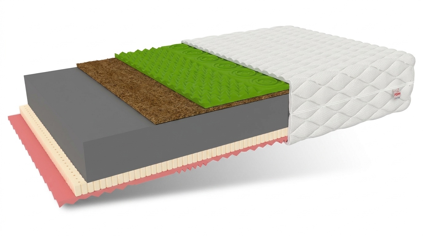 Schuimmatras 140x200cm - H3/H4, 22cm dik, 7 zones, Geheugenschuim