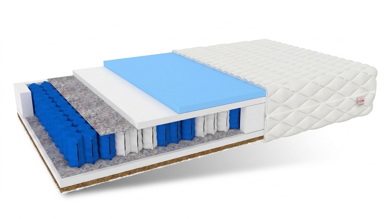 7 Zone Pocketvering Matras 180x200 x 20 cm kokosnoot ergonomisch