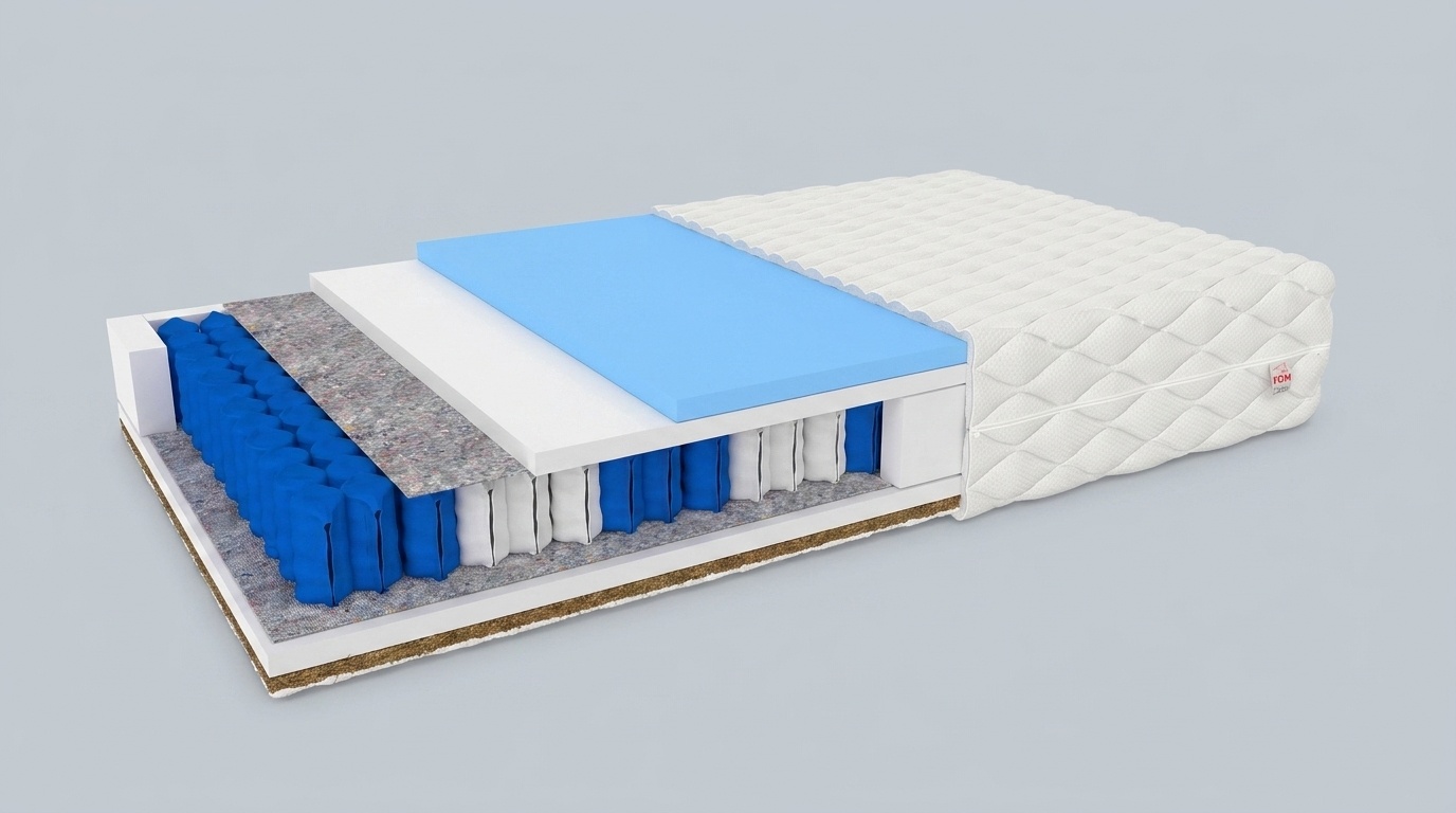 7 Zone Pocketvering Matras 180x200 x 20 cm kokosnoot ergonomisch