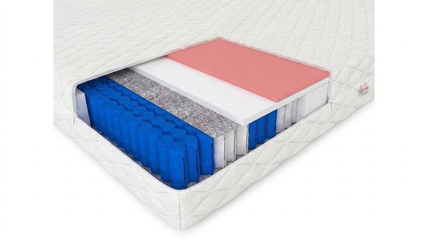 Matras 200x200 pocketvering | 7-zone | Wit | 19cm