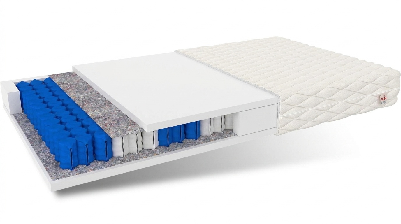 Matras 200x200 pocketvering | 7 Zone | 17 cm dik | Wit