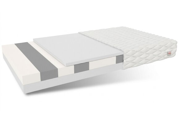 Schuimmatras 180x200 cm, 15cm dik HR-schuim, Wit