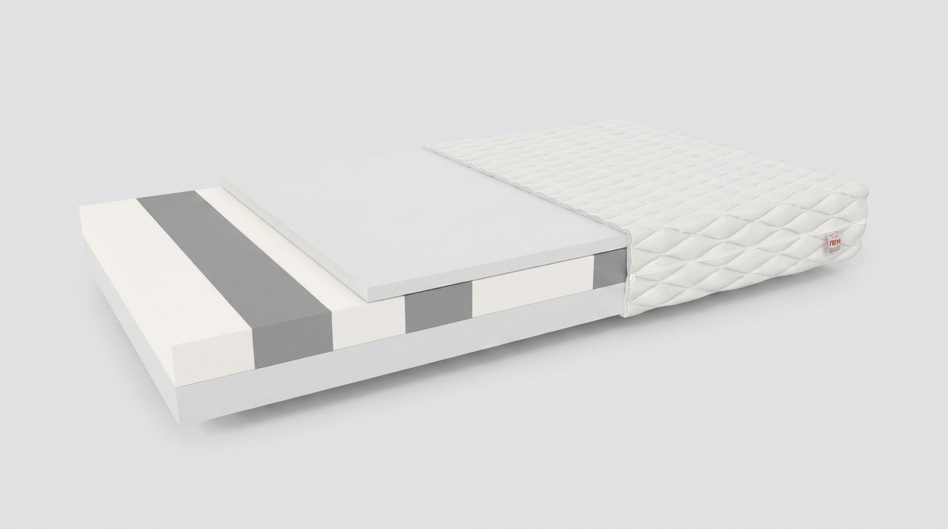 Schuimmatras 180x200 cm, 15cm dik HR-schuim, Wit