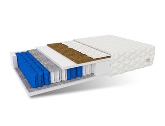 Matras 140x200 kokos, 7-zone pocketvering, 18 cm dik