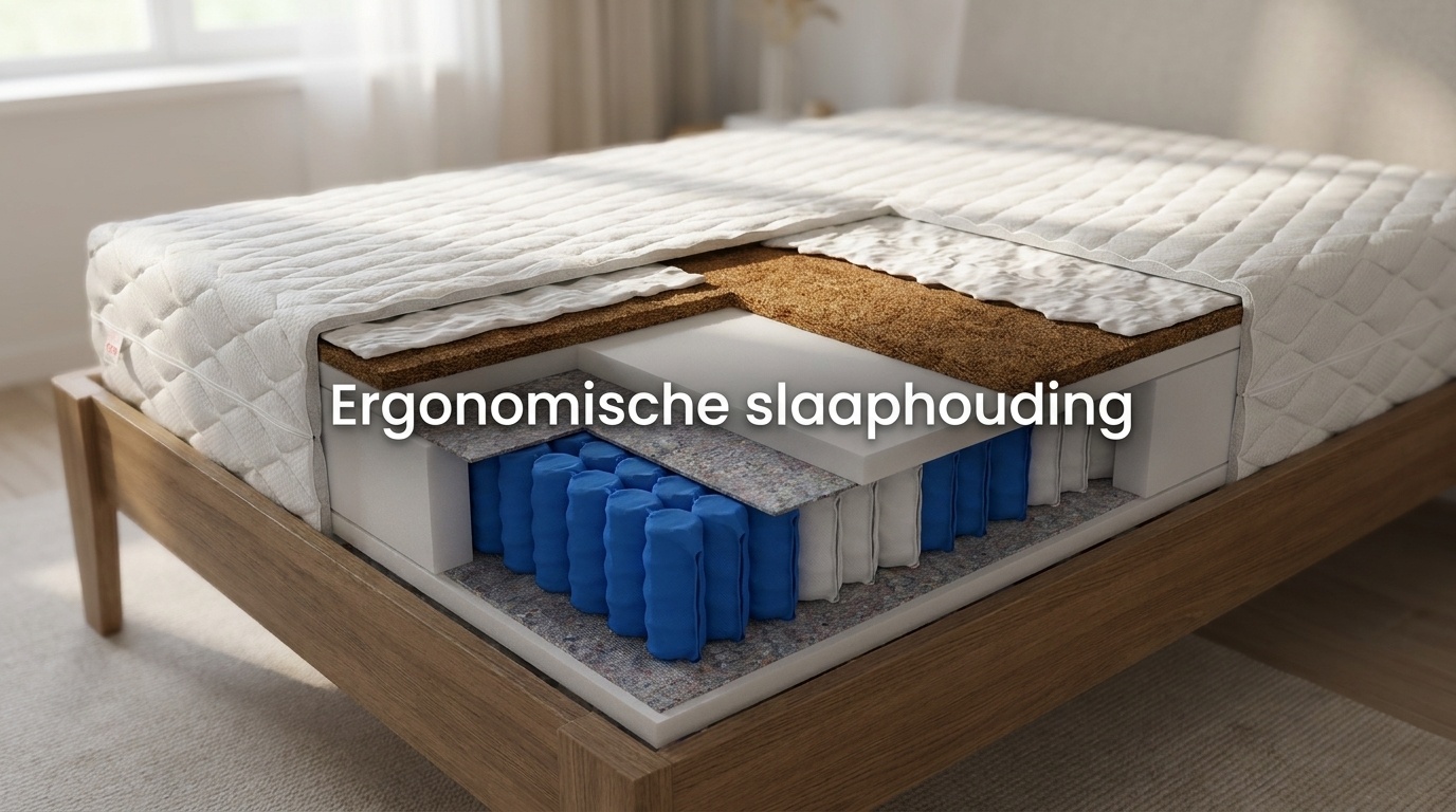 Matras 140x200 kokos, 7-zone pocketvering, 18 cm dik