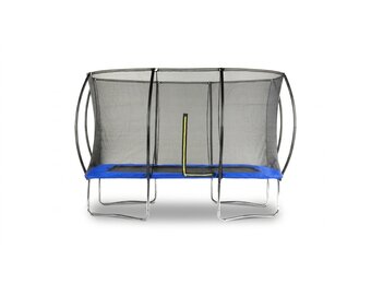 Trampoline rechthoekig - 180x270cm - met veiligheidsnet - blauw