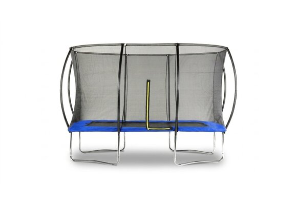 Trampoline rechthoekig - 180x270cm - met veiligheidsnet - blauw