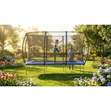 Trampoline rechthoekig - 180x270cm - met veiligheidsnet - blauw