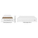 Kinder matras 80x180cm met kokoslaag & wasbare hoes