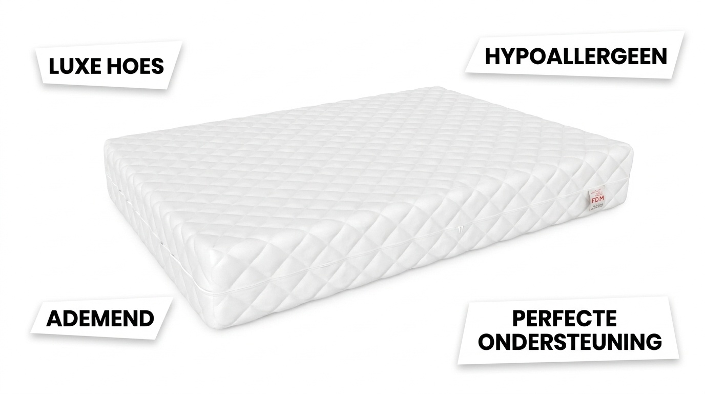 Kinder matras 80x180cm met kokoslaag & wasbare hoes