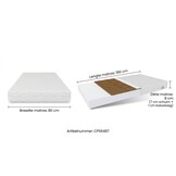 Kinder matras schuim - 80x180cm -met kokoslaag