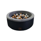 Ballenbak grafiet - 90 x 30 cm - 200 ballen Ø 7 cm - Multi gekleurde ballen