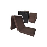 Logeermatras - bruin - camping matras - reismatras - opvouwbaar matras - 195 x 80 x 10