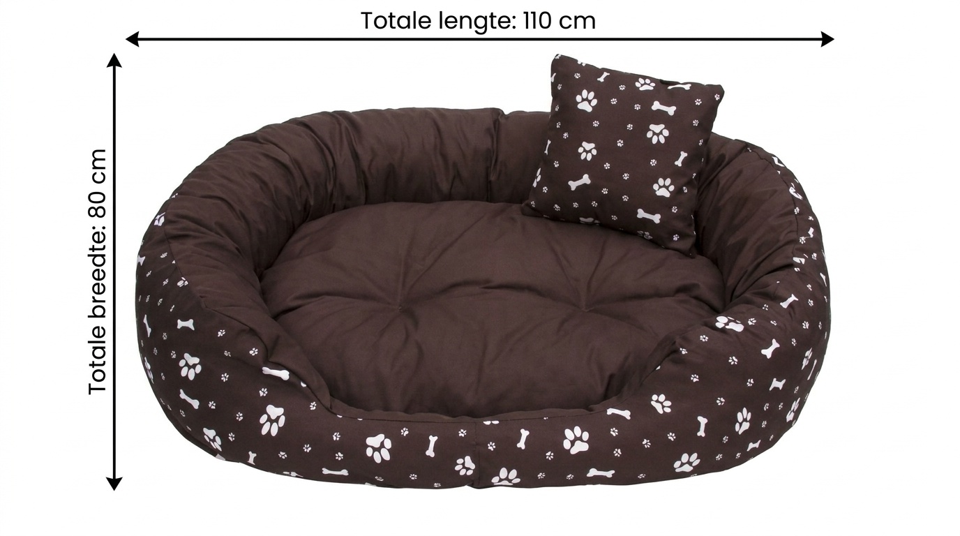 XXL Hondenbed van kunstleer - hondenkussen hondensofa kattenbed hondenkorf - waterdicht 110 X 80 cm
