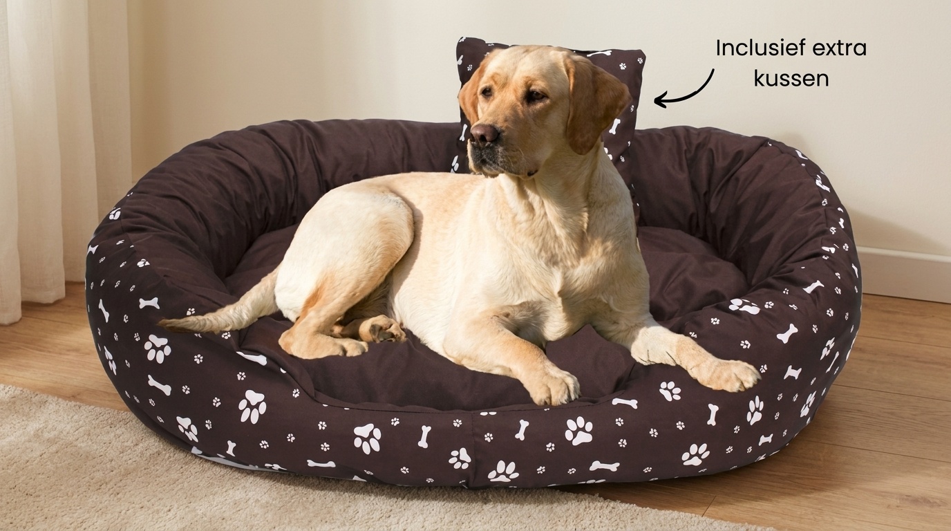 XXL Hondenbed van kunstleer - hondenkussen hondensofa kattenbed hondenkorf - waterdicht 110 X 80 cm