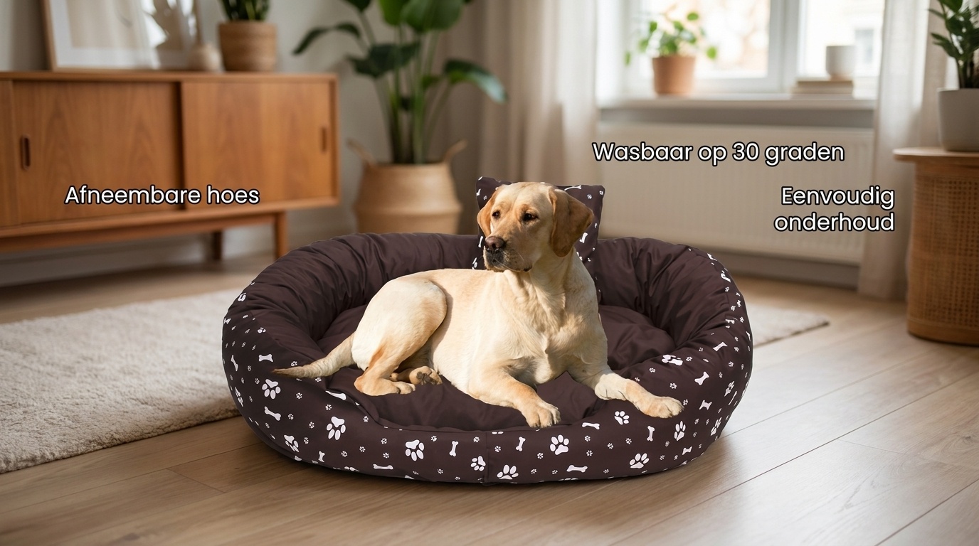 XXL Hondenbed van kunstleer - hondenkussen hondensofa kattenbed hondenkorf - waterdicht 110 X 80 cm