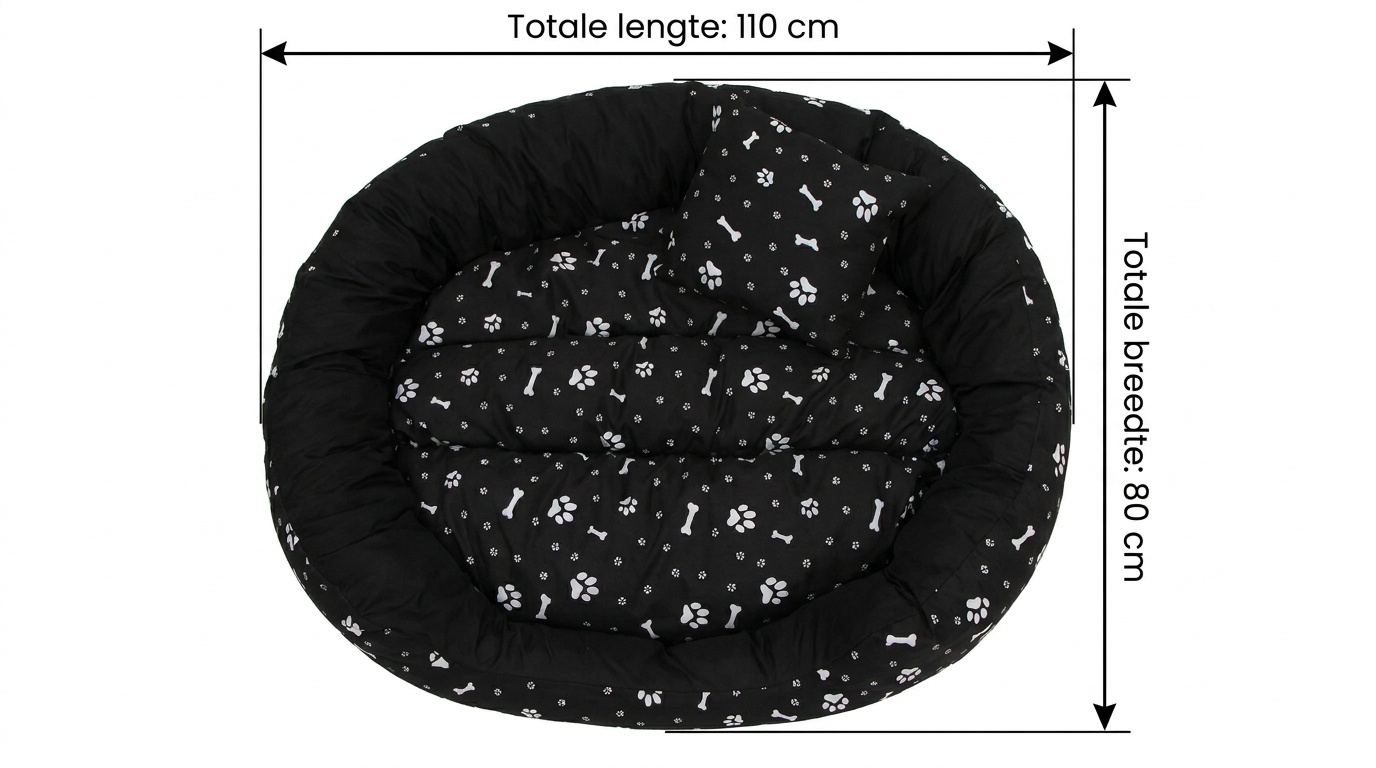 XXL Hondenbed van kunstleer - hondenkussen hondensofa kattenbed hondenkorf - waterdicht 110 X 80 cm
