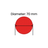 Ballenbak ballen rood (70mm) 1000 stuks