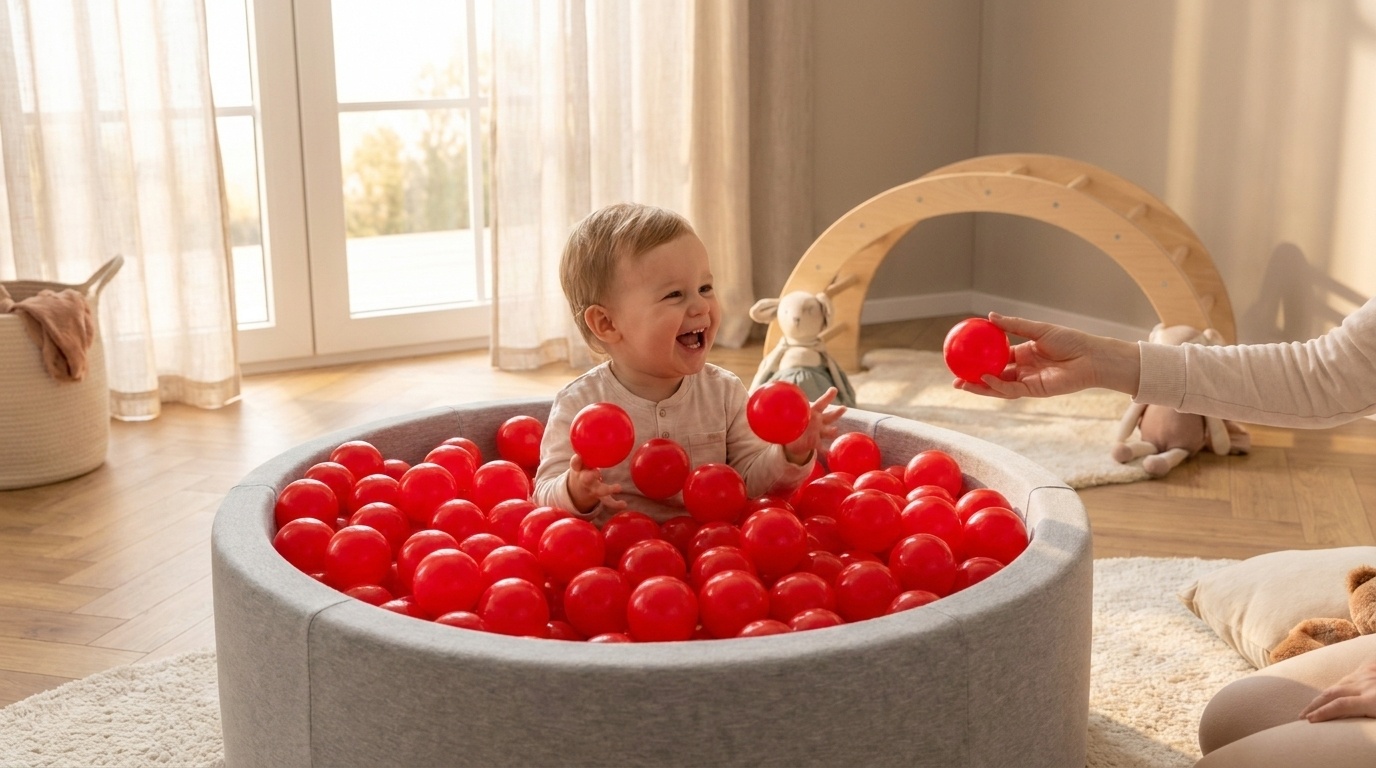 Ballenbak ballen rood (70mm) 1000 stuks