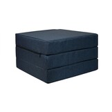 Logeermatras opvouwbaar Navy Blue | 195x65x10cm Foam
