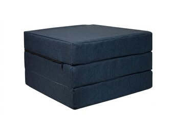 Logeermatras opvouwbaar Navy Blue | 195x65x10cm Foam