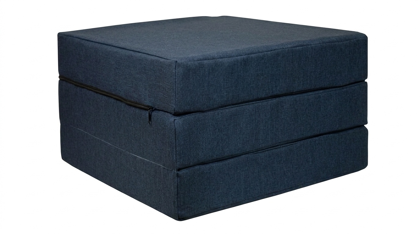 Logeermatras opvouwbaar Navy Blue | 195x65x10cm Foam