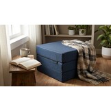 Logeermatras opvouwbaar Navy Blue | 195x65x10cm Foam