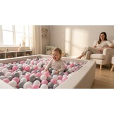Ballenbak ballen 300 stuks 7cm, wit, roze, grijs