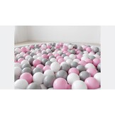 Ballenbak ballen 300 stuks 7cm, wit, roze, grijs