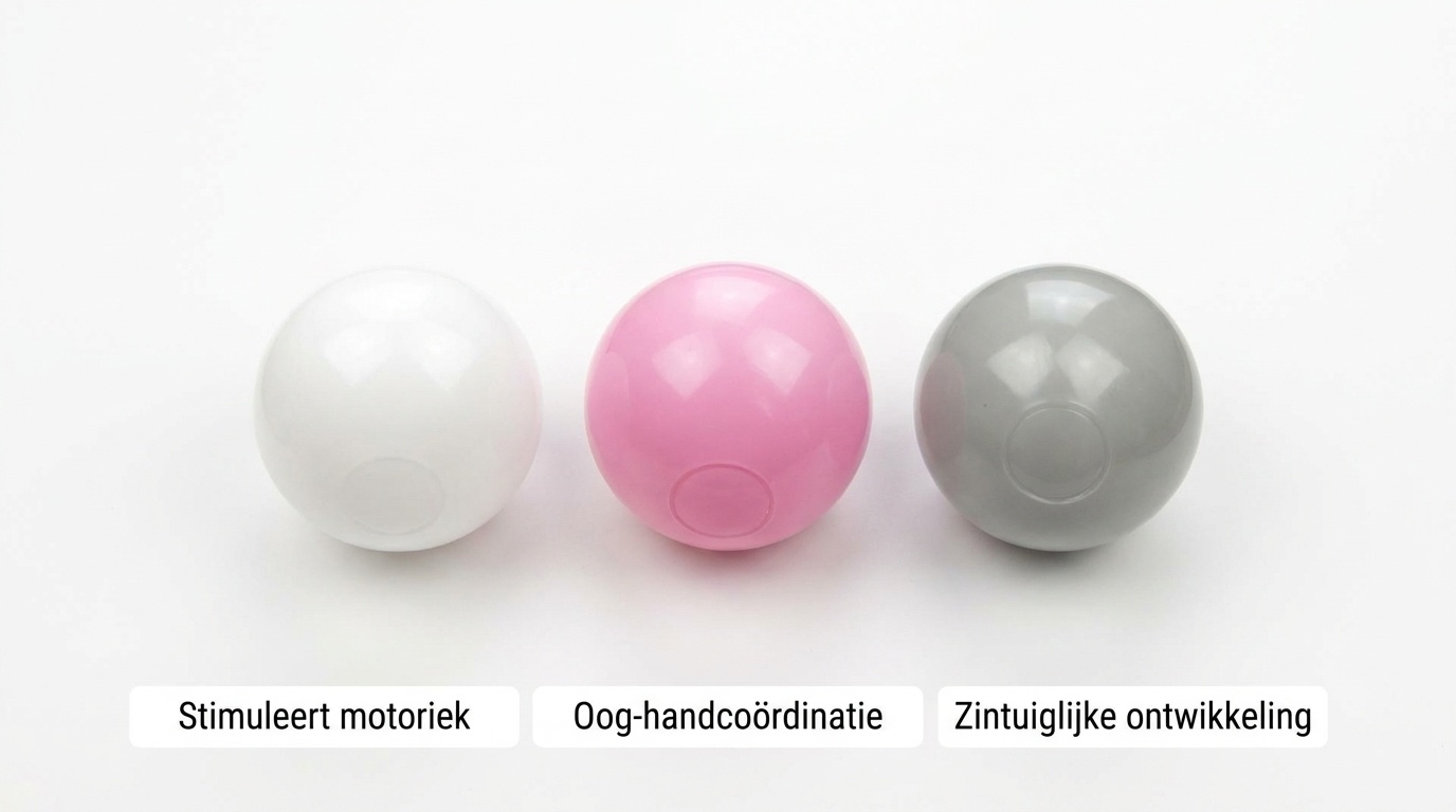 Ballenbak ballen 300 stuks 7cm, wit, roze, grijs