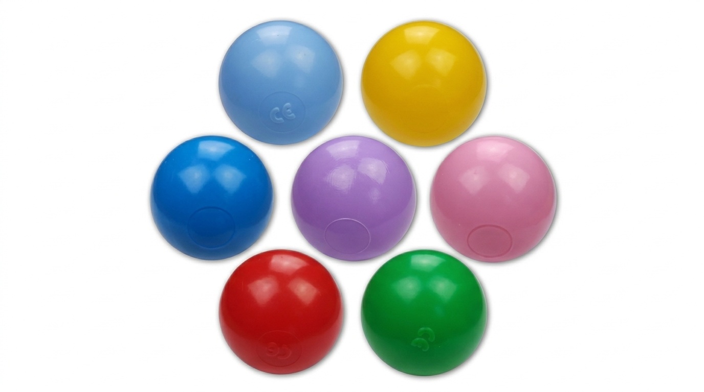 Ballenbak ballen 300 stuks 7cm, rood, groen, paars, roze, geel, blauw