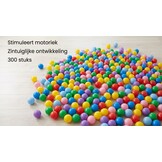 Ballenbak ballen 300 stuks 7cm, rood, groen, paars, roze, geel, blauw