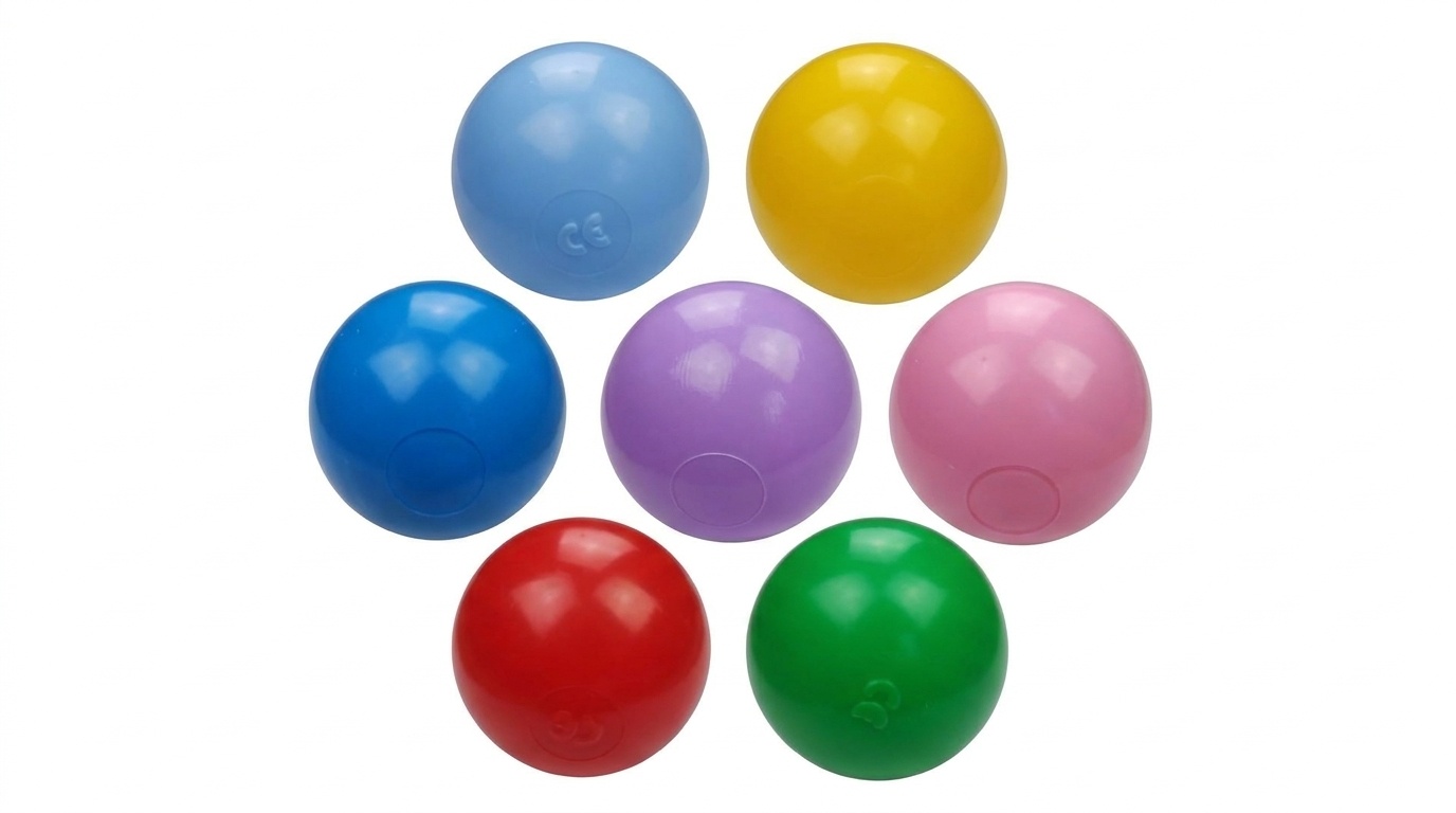 Ballenbak ballen 300 stuks 7cm, rood, groen, paars, roze, geel, blauw