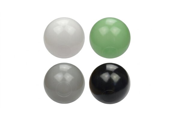 Ballenbak ballen 300 stuks 7cm, wit, lichtgroen, grijs, zwart