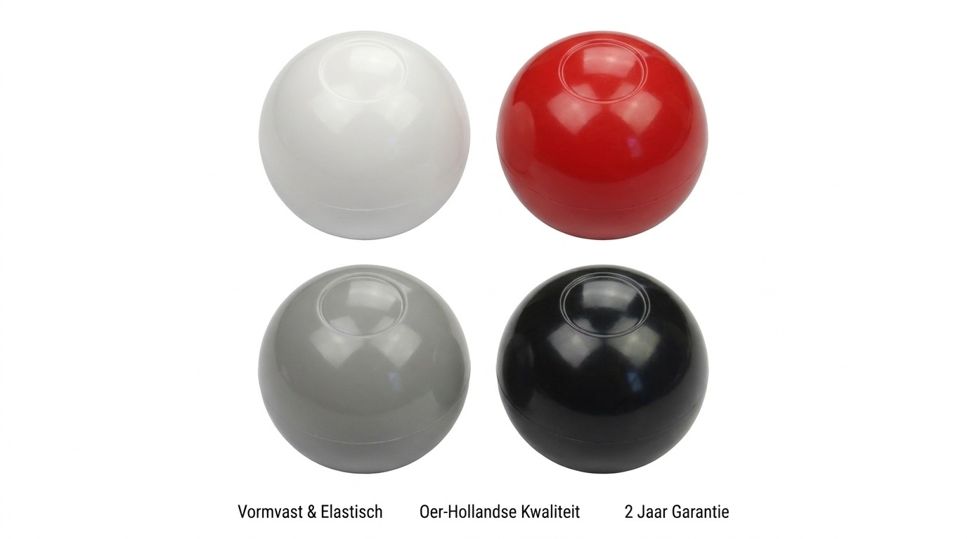 Ballenbak ballen 300 stuks 7cm, wit, rood, grijs, zwart
