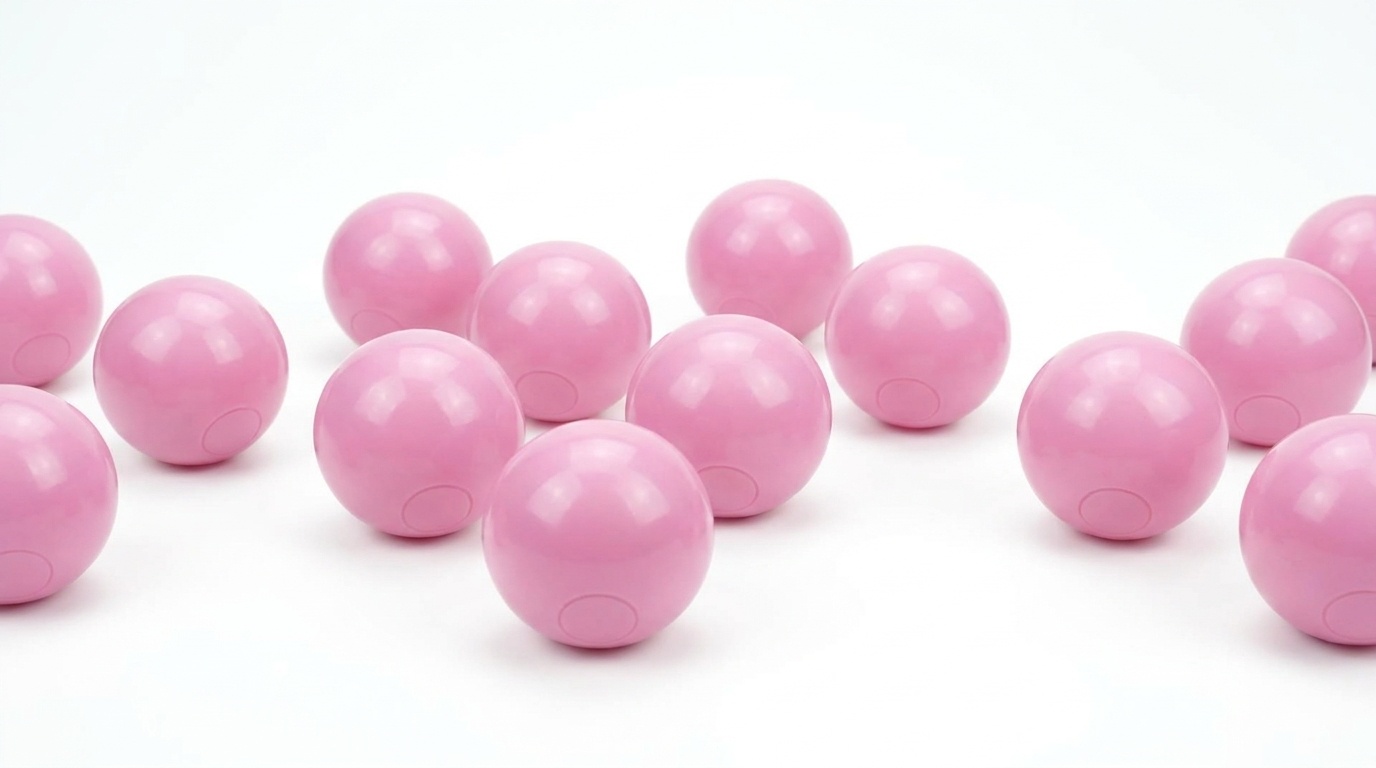 Ballenbak ballen poeder roze (70mm) 300 stuks