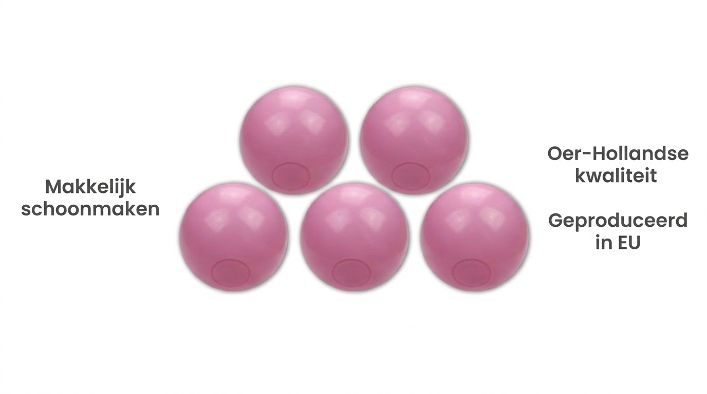 Ballenbak ballen poeder roze (70mm) 300 stuks