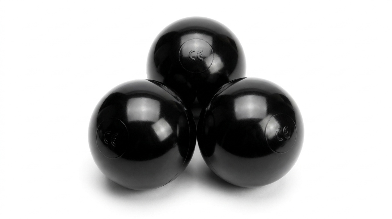 Ballenbak ballen zwart (70mm) 300 stuks